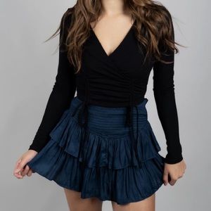 Smocked Ruffle Mini SKORT